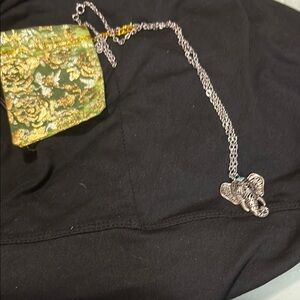 Silver Elephant Pendant Necklace